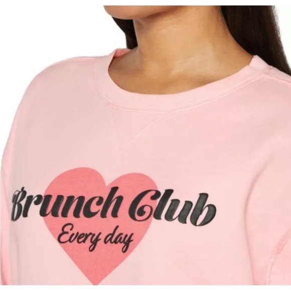 Pink Wildfox Brunch Club Everyday Crewneck New - Picture 11 of 14